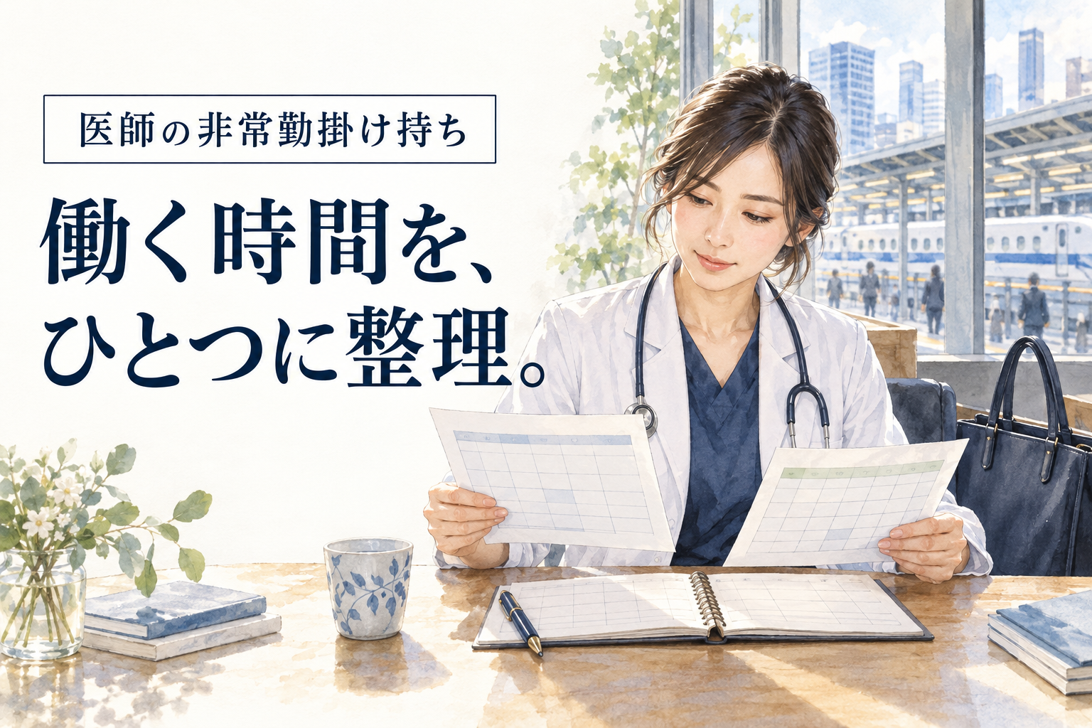 医師 非常勤 掛け持ち。研修・兼業の手続と、勤務先をまたぐ時間の扱いを整理します。
