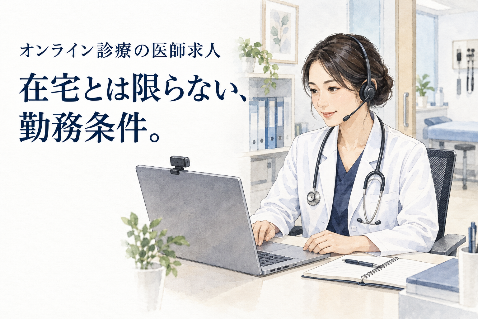 オンライン診療 医師 求人。オンライン診療の医師求人を、在宅か出勤か、契約期間、指定研修、診療中と勤務終了後の支援体制で比較します。